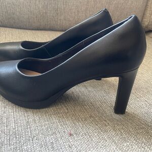Clarks Black Classic Pump Heels